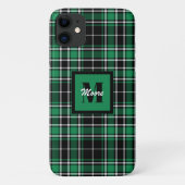 タータンチェック – 黒い緑とオフのホワイトフォンケース Case-Mate iPhoneケース (裏面)