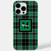 タータンチェック – 黒い緑とオフのホワイトフォンケース Case-Mate iPhoneケース (裏面)