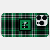 タータンチェック – 黒い緑とオフのホワイトフォンケース Case-Mate iPhoneケース (裏面 (横))