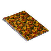 タータン柄ハイランドカウのデザイン ノートブック (右側)