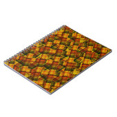 タータン柄ハイランドカウのデザイン ノートブック (左側)