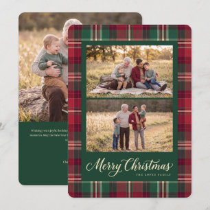 タータン2枚の写真 メリークリスマスカード シーズンカード