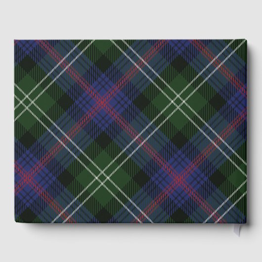 タータン クラン サザーランド プライド パープル グリーン チェック ゲストブック (裏面)