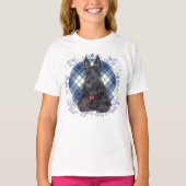 タータン スコティッシュ テリア Tシャツ (正面)