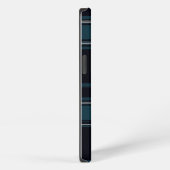 タータン チェック柄 ティール iPhoneケース (右側面)