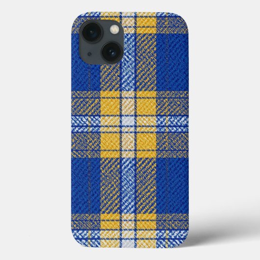 タータン ブルー＆イエロー iPhone/iPadケース Case-Mate iPhoneケース (裏面)