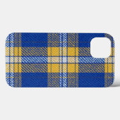 タータン ブルー＆イエロー iPhone/iPadケース Case-Mate iPhoneケース (裏面 (横))