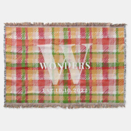 タータン・プレイドのカスタム屋外パーティーイベントテーマ スローブランケット