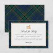 タータン・プレイドの揺れる馬のベビーカード エンクロージャーカード (正面/裏面)