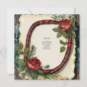 タータン リボン ハンドファスティング 式 招待状 (裏面)