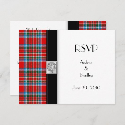 タータン・レスポンス・カード 出欠カード (正面/裏面)