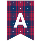 タータン - 愛国心 - 赤 青 白 星 バンティングフラッグ (第2の旗)
