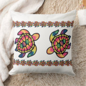 ターテカラフルル染料：鮮やか絞り染めの亀 クッション (ブランケット)