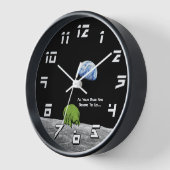 ターディグレーズオンムーンおもしろいNASAアポロ8アースライズ 壁時計 (傾斜)