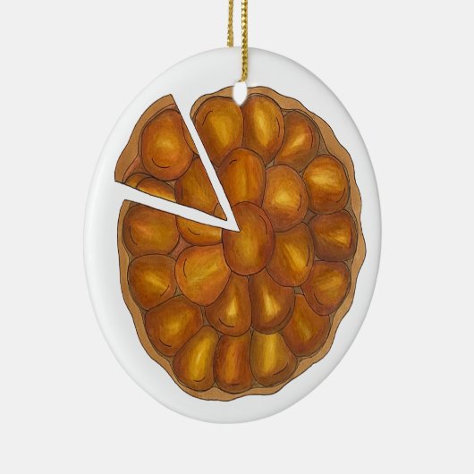 タートタティンアップルフランスのフルーツタートパイペストリー セラミックオーナメント (右)