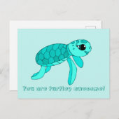 タートリークールベビーウミガメ葉書 ポストカード (正面/裏面)