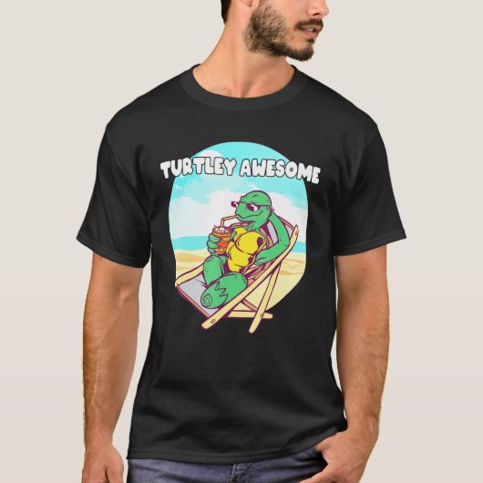 タートリー素晴らし – タカッコいいートル海 Tシャツ (正面)