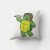 タートルアスパイロットと紙飛行機 クッション (裏面)