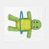 タートルアットフィットネスとフィットネスタイヤ フリースブランケット (正面(横))