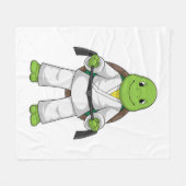 タートルアット武術アーツとブラックベルト フリースブランケット (正面(横))