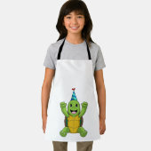 タートルアット誕生日とパーティー帽子 エプロン (インサイチュ)