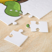 タートルアット誕生日とパーティー帽子 ジグソーパズル (側面)