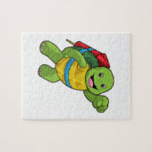 タートルアット飛んでいるロケット ジグソーパズル (横)