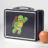 タートルアット飛んでいるロケット メタルランチボックス (インサイチュ)