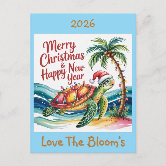 タートルインクリスマスパラダイスカスタム シーズンポストカード (正面)