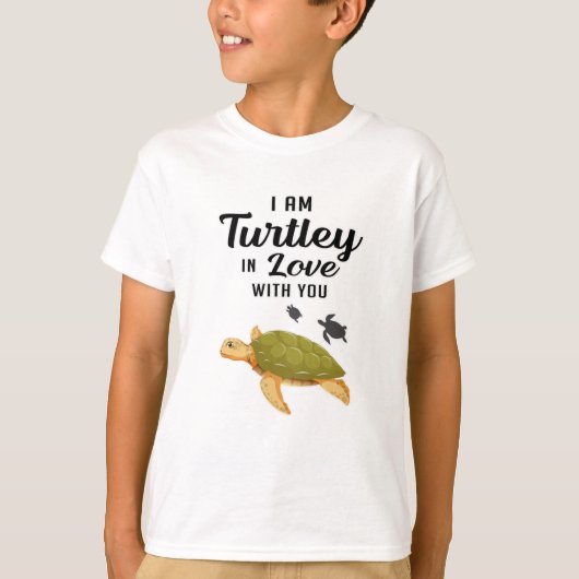 タートルウミガメ海海洋生物かわいい動物の贈り物 Tシャツ (正面)