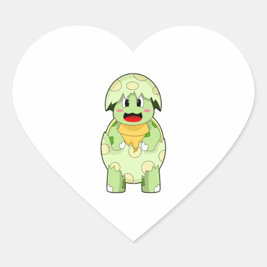 タートルエッグシェル ハートシール (正面)