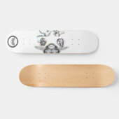 タートルエレファントベアーバードタコラインアートスケッチ スケートボード (横)