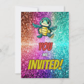 タートルカスタムキャラクター誕生日招待状 招待状 (裏面)