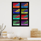 タートルカラーモンタージュ ポスター (キッチン)