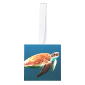 タートルカワイイ動物カスタム事務所デスティニーズデスティニー キューブオーナメント (正面)