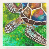 タートルガラスのコースター ガラスコースター (正面)