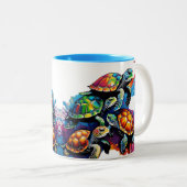 タートルキャラクターマグ ツートーンマグカップ (正面右)