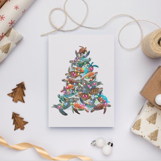 タートルクリスマスツリーオーナメントクリスマスツリートッパーズ カード