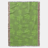タートルグリーングラフィック スローブランケット (正面縦)