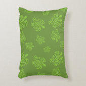 タートルグリーンプリント アクセントクッション (正面(垂直))