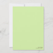 タートルグリーンベビーシャワー招待状 招待状 (裏面)