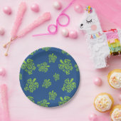 タートルグリーン&ブルーパーティー物 ペーパープレート (パーティー)