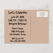 タートルグレーデーションパーティーはがき インビテーションポストカード (裏面)