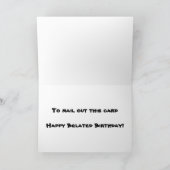 タートルコラージュベレート誕生日 カード (内部)