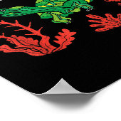 タートルコー救ラルザコーラルリーフ環境 ポスター (角)