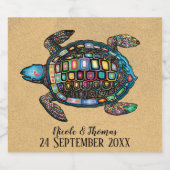 タートルサンカラフルディビーチ リキュールボトルラベル (シングルラベル)