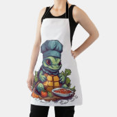 タートルシェフ素晴らし料理かわいい動物 エプロン (インサイチュ)