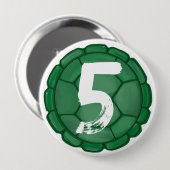 タートルシェルシーテーマ誕生日ボーイ誕生日ガール 缶バッジ (正面&裏面)