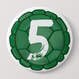 タートルシェルシーテーマ誕生日ボーイ誕生日ガール 缶バッジ