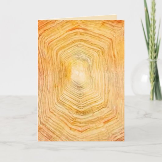 タートルシェルパターン誕生日 カード (正面)